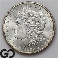 1902-O Morgan Silver Dollar, Near Gem BU Bid: 82