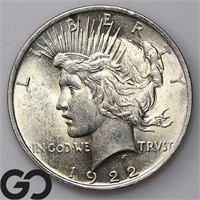 1922 Peace Dollar, BU++ Bid: 52