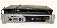 Crown Power Amplifier & Pioneer DVD Player