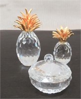 Swarovski Crystal Pineapples, Crystal Tea Light