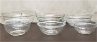 5 ARC, 1 PYREX Glass Nesting Bowls