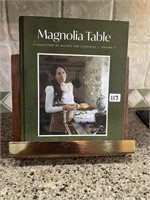 Magnolia Table Cookbook w/ Wood Stand