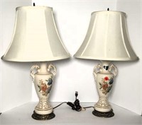 Pair of Lampmaster Original Ceramic Urn Lamps