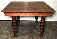 Antique Oak Dining Table on Casters