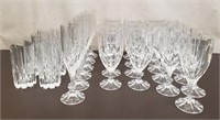 33 Pieces Mikasa Barkeley Crystal Glasses