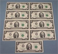 (9) $2 Federal Reserve Notes