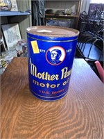 Vtg. Metal Mother Penn Motor Oil Can