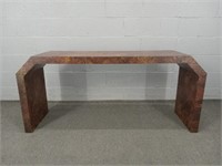 Textured Burl Pattern Composite Hall Table