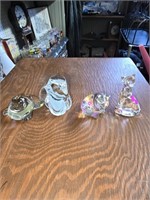 Lot of 4 Glass Animal Paper Weight