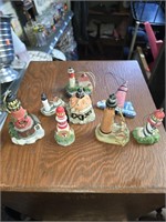 Lot of 8 Light House Ornaments