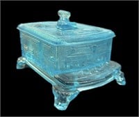 Vintage LG Wright Blue Stove Candy Dish