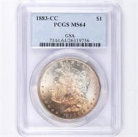 1883-CC Morgan Dollar PCGS MS64