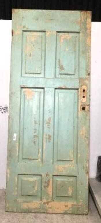 Antique Solid Wood Shabby Painted Door