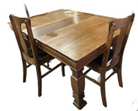 Oak Table W’ 5 Chairs