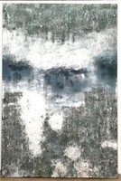 Abstract Grey & White Painting on Canvas