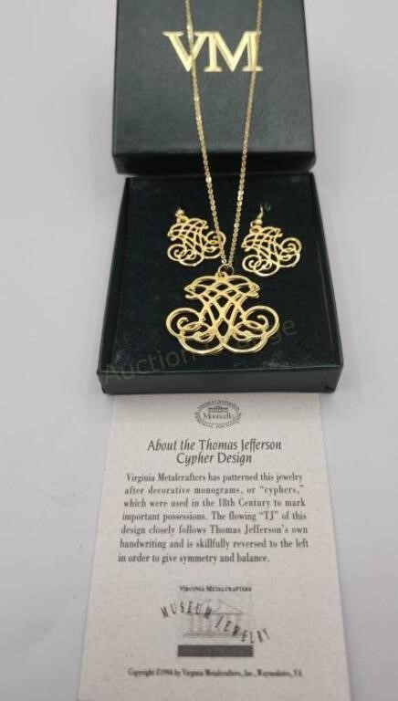 Thomas Jefferson Cypher Design 22in Necklace And