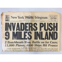 New York World-Telegram Original 1944 Vintage News