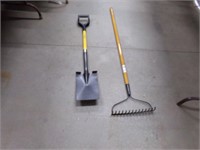 New shovel and rake