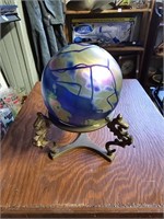 Signed & Stamped Handblown Art Glass Sphere