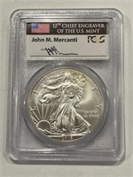 2015 W Silver Eagle Pcgs Sp70 Signed 1st Day