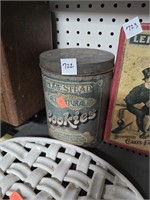 Lot of 2 Vtg. Tins 1 is Cookie Tin