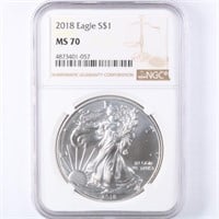 2018 Silver Eagle NGC MS70