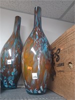 Multicolored Art Glass Vase