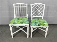 Painted Bamboo And Rattan Chairs