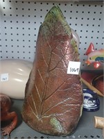 Stamped and Signef Leaf Statue