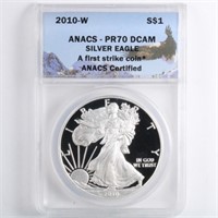 2010-W Proof Silver Eagle ANACS PR70 DCAM