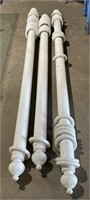 (V) 3 Vintage Wooden Curtain Rods 77” and 69”