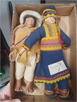 Box Lot of Vtg. Dolls- One is Made in Equador By