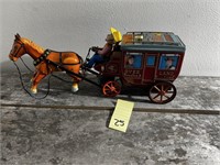 Battery Operated Tin Stage Coach Toy