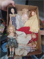 Box Lot of Various Vtg. Dolls