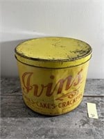 Vintage Ivins Cookies-Cakes -Crackers Tin