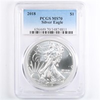 2018 Silver Eagle PCGS MS70