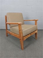 Mid Century Modern Solid Wood Arm Chair