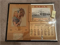 1960 Earls Cheverlot Advertisement Calendar