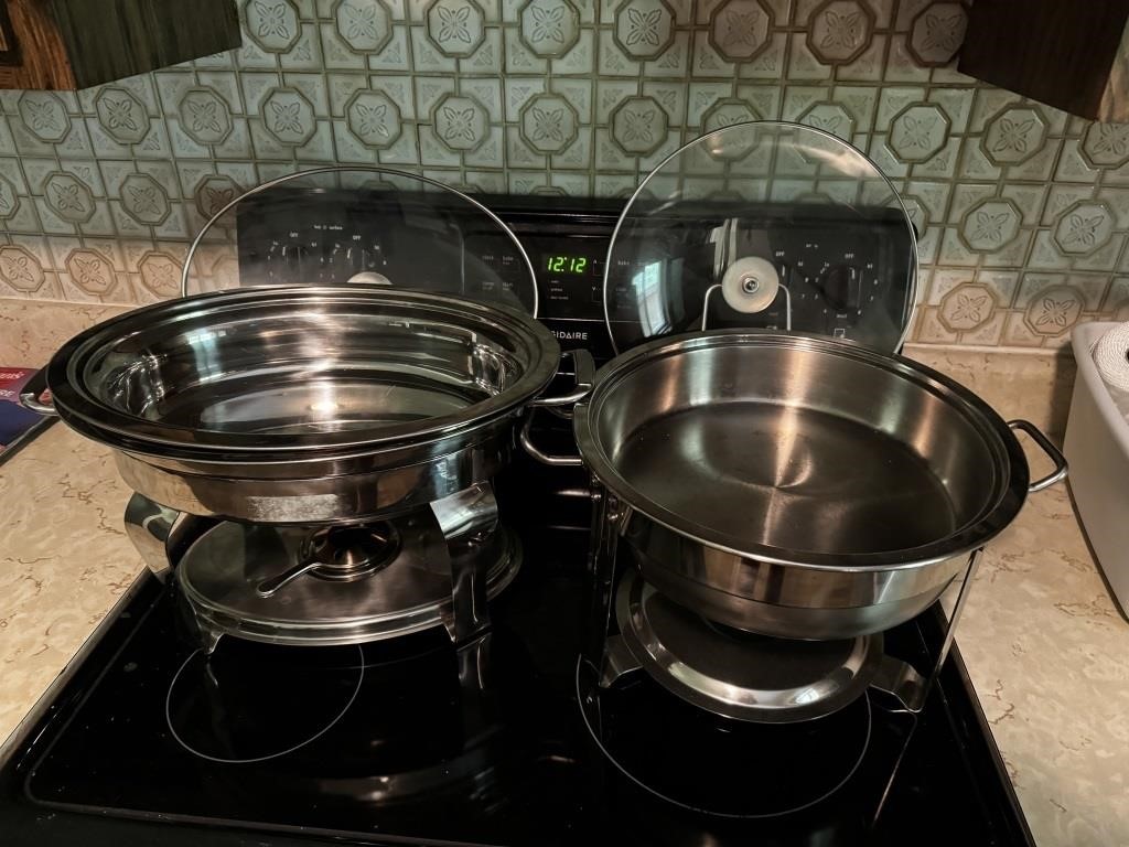 2 Stainless Chafing Pans