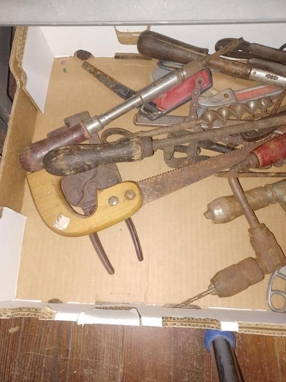 Lot of Various Tools to Include Hand Drills and