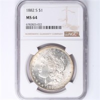 1882-S Morgan Dollar NGC MS64