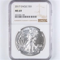 2017 Silver Eagle NGC MS69