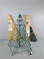 3 Pc Lighted Crab Pot Trees