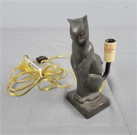 Bronze Cat Lamp