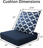 SEALED-WOTU 24x24 Patio Seat Cushions