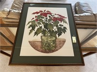 "Poinsettia" Numbered & Signed Art Piece