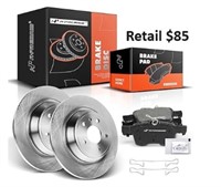 A-Premium Rear Solid Disc Brake +Ceramic Pads Kit