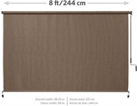 Coolaroo 460075 Roller Shade, 8' x 8', Walnut