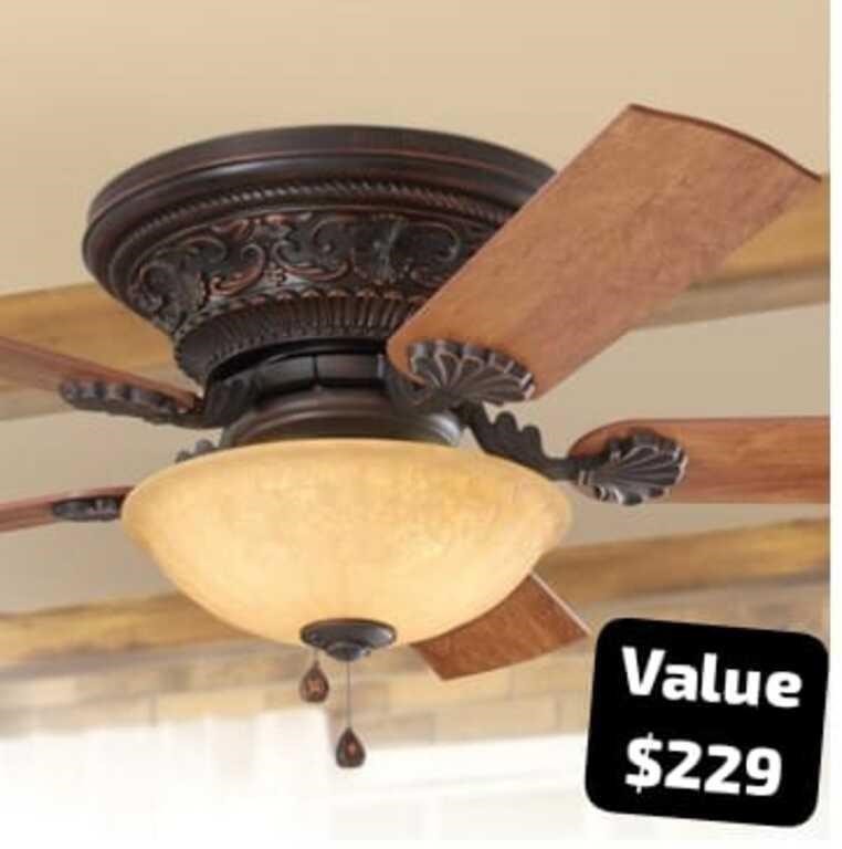 52-in Bronze LED Indoor  Ceiling Fan (read info)