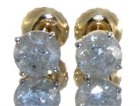 10kt Gold 1.00 ct Diamond Stud Earrings